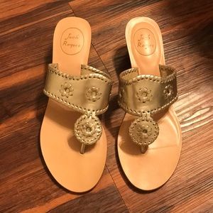 Silver wedge sandals